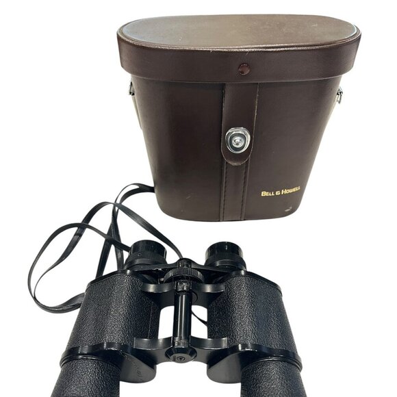 Vintage Bell & Howell Director Series 7x35 Wide Angle Binoculars Case Engraved - Picture 2 of 6
